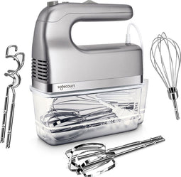 Safecourt Kitchen - Handmixer 450W – 10 Snelheden met Turbofunctie – Inclusief Deeghaken, Kloppers en Opbergbasis