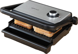 Safecourt Kitchen Panini-grill - Tosti apparaat - Contactgrill - Grill apparaat - Krachtig - Zwart