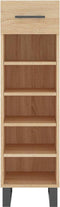 vidaXL - Schoenenkast - 30x35x105 - cm - bewerkt - hout - sonoma - eikenkleurig