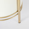 Mica Decorations Sverre Bloempot op Standaard - H28 x Ø19 cm - Wit Goud