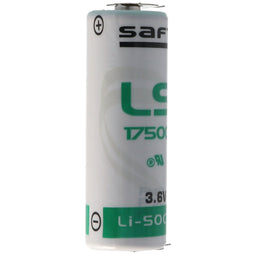 SAFT LS17500 lithium battery, size A, with single print contacts