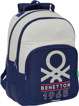 Safta Dubbele Benetton-rugzak Beige,Blauw