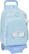 Safta Met Trolleywielen Glowlab Swans Rugzak Blauw