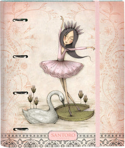 Safta Santoro ™ ´s Mirabelle ´´zwanenmeer´´ A 4 4 Ringen Bindmiddel In/100 Lakens Ring Bindmiddel Beige