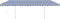 vidaXL - Luifel - automatisch - met - LED - en - windsensor - 6x3 - m - blauw - en - wit