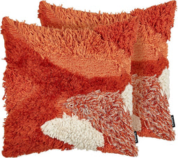 SAGENIA - Sierkussen set van 2 - Oranje - 45 x 45 cm - Polyester