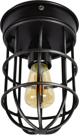 Urban Interiors Barn Plafondlamp Zwart - Metalen kooi - 12x22