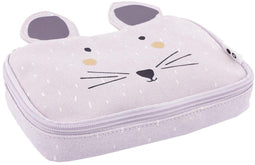 Trixie Etui - Mrs. Mouse - Rechthoekige Pennenzak - Schoolspullen voor jongens en meisjes - Paars
