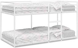 vidaXL - Stapelbed - zonder - matras - 90x190 - cm - staal - wit