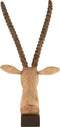 J-Line Figuur Hert Hoofd Mangohout Bruin