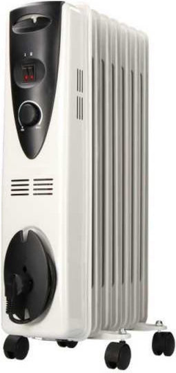 Sahara Olieradiator - Oliegevulde Radiator - Kachel Elektrisch - Olieradiator Elektrisch - Olieradiator met thermostaat - 1500W - 7 Kamers - Wit