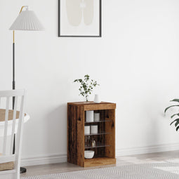 vidaXL - Sideboard - met - LED - Verlichting - Oude - Hout - 41x37x67 - cm