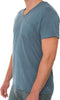 Saint Basics st. anthony V-hals shirt blauw - XL