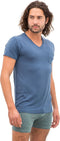 Saint Basics st. anthony V-hals shirt blauw - XL