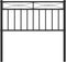 vidaXL - Hoofdbord - 90 - cm - metaal - zwart
