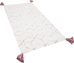 SAKARYA - Shaggy vloerkleed - Wit - 80 x 150 cm - Katoen