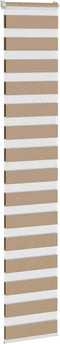 vidaXL - Zebra - Blind - 50x200 - cm - stofbreedte - 55,9 - cm - polyester - zandbruin