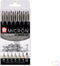 Sakura Pigma Micron fineliners set - 6 fineliners + 1 Pigma penseel