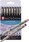 Sakura Pigma Micron PN-set 8 verschillende kleuren