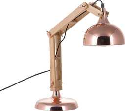 SALADO - Bureaulamp - Koper - Rubberhout