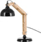 SALADO - Bureaulamp - Zwart - Rubberhout