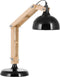 SALADO - Bureaulamp - Zwart - Rubberhout