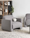 SALAND - Fauteuil - Grijs - Polyester