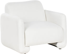 SALAND - Fauteuil - Wit - Polyester
