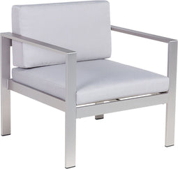 SALERNO - Tuinstoel - Grijs/Lichtgrijs - Aluminium