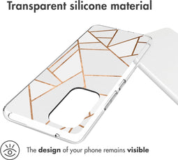 iMoshion Hoesje Geschikt voor Samsung Galaxy A53 Hoesje Siliconen - iMoshion Design hoesje - Wit / White Graphic