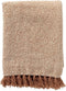 SALLY - Plaid 140x180 cm - zacht - franjes - Cork - roze