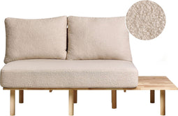SALO - Tweezitsbank met tafeltje - Beige - Bouclé