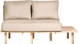 SALO - Tweezitsbank met tafeltje - Beige - Polyester