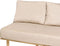 SALO - Tweezitsbank met tafeltje - Beige - Polyester