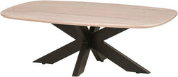 Salontafel Akagi deens ovaal mangohout 120x70 cm - Ashblond