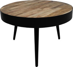 Salontafel Bari - ø63x40 - mangohout/ijzer
