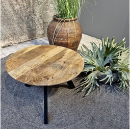Salontafel Berlin Rond mangohout 60 cm - Naturel