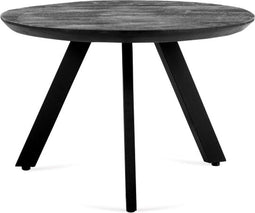 Salontafel Berlin Rond mangohout 80 cm - Zwart