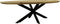 Salontafel Bern swiss edge - 130x80x42.5 - Naturel/zwart - Mangohout/metaal