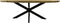 Salontafel Bern swiss edge - 130x80x42.5 - Naturel/zwart - Mangohout/metaal