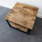 Salontafel Bijzettafel Industrieel Design | Mangohout en Staal | 60x60x45