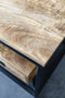 Salontafel Bijzettafel Industrieel Design | Mangohout en Staal | 60x60x45