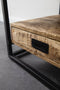Salontafel Bijzettafel Industrieel Design | Mangohout en Staal | 60x60x45