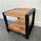 Salontafel Bijzettafel Industrieel Design | Mangohout en Staal | 50x50x45