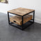 Salontafel Bijzettafel Industrieel Design | Mangohout en Staal | 60x60x45