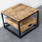 Salontafel Bijzettafel Industrieel Design | Mangohout en Staal | 60x60x45