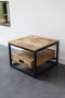Salontafel Bijzettafel Industrieel Design | Mangohout en Staal | 60x60x45