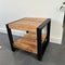 Salontafel Bijzettafel Industrieel Design | Mangohout en Staal | 50x50x45