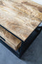 Salontafel Bijzettafel Industrieel Design | Mangohout en Staal | 60x60x45