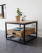Salontafel Bijzettafel Industrieel Design | Mangohout en Staal | 60x60x45